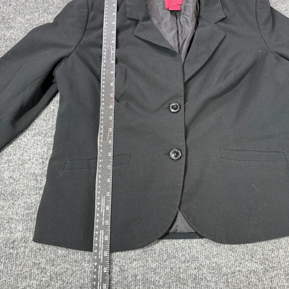 212 Collection Blazer Womens 16‎ Black Two Button Career Suit Jacket
